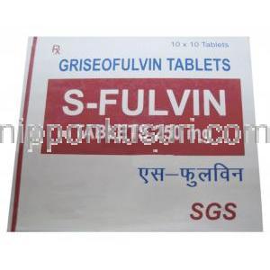 グリセオフルビン微粉末錠 250 mg箱