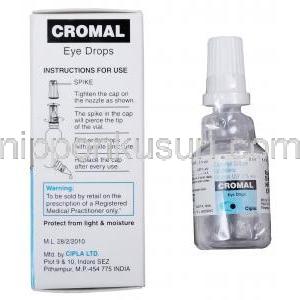 クロマル Cromal , インタール ジェネリック, クロモグリク酸  2% 点眼薬, 使用方法