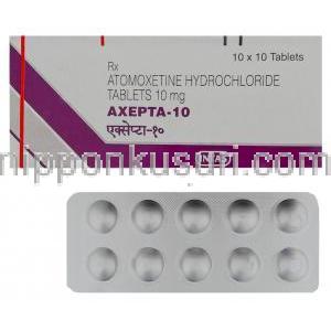 アクセプタ, アトモキセチン 10mg 錠 (Intas)