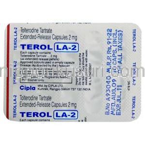 テロルLA, 酒石酸トルテロジン 2 mg ブリスターパック