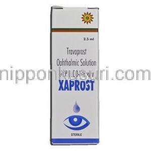 キサプロスト, トラバプロスト 0.004% x 2.5 ml 点眼薬 (Sava medica) 箱