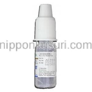 キサプロスト, トラバプロスト 0.004% x 2.5 ml 点眼薬 (Sava medica) ボトル記載・製造者情報