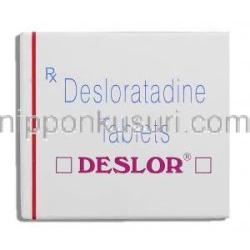 デスロー Deslor, クラリネックス ジェネリック, デスロラタジン 5mg  錠 （Sun Pharma） 箱