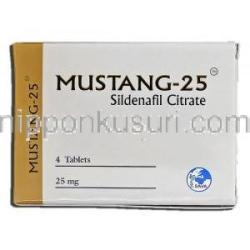 ムスタン-25 Mustang-25, シルデナフィル, 25mg, 錠 箱