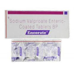 エンコレート200 Encorate 200, デパケン ジェネリック, バルプロ酸, 200mg, 錠