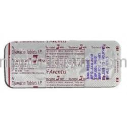 タリビッド400 Tarivid 400, オフロキサシン, 400 mg, 錠 包装裏面