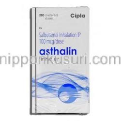 アスタリン Asthalin サルブタモール 100mcg 200md 圧縮吸入剤 (cipla)