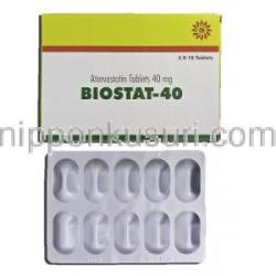 バイオスタット40 Biostat-40, アトルバスタチン, 40mg, 錠