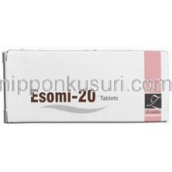 エソミ20 Esomi-20,ネキシウム ジェネリック, エソメプラゾールマグネシウム 20mg 箱