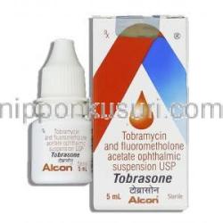 トブラゾン Tobrasone, フルオロメトロン /  トブラマイシン配合, FML-T,  5ml 点眼薬 (Alcon)