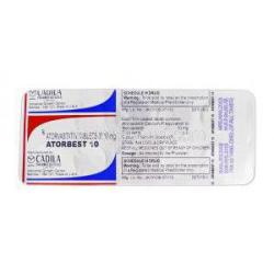 アトルベスト10 Atorbest 10, リピトール ジェネリック, アトルバスタチン, 10 mg, 錠, 包装裏面