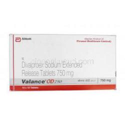 バランスOD750 Valance OD 750, デパコテ ジェネリック, ジバルプロエクスナトリウム XR, 750 mg, 錠, 箱