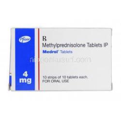 メドロール Medrol, メチルプレドニゾロン, 4mg, 錠, 箱