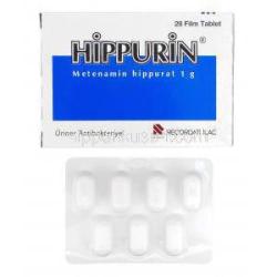 ヒップリン Hippurin, ヒプレックス ジェネリック,   メテナミン   1gm 錠