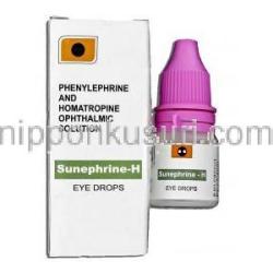 フェニレフリン塩酸塩 / ホマトロピン臭化水素酸塩, Sunephrine-H,  5ml 点眼薬 (Sunways)