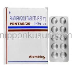 ペンタブ20 Pentab 20, プロトニックス ジェネリック, パントプラゾール 20 mg 錠