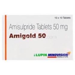 アミゴールド Amigold 50、ジェネリックソリアン Solian、アミスルプリド50mg　箱
