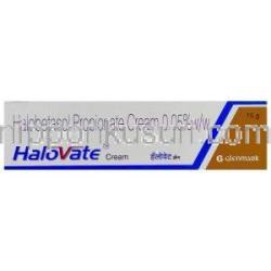 ハロベタソール（ウルトラベートジェネリック）, Halovate , 0.05% w/w 30gm クリーム (Gracewell) 箱