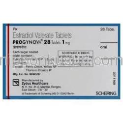 プロギノバ（エストラジオール吉草酸エステル）1 mg 錠