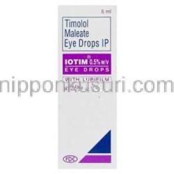 イオチム  Iotim, マレイン酸チモロール, 0.5% 5ml 点眼薬 （FDC） 箱