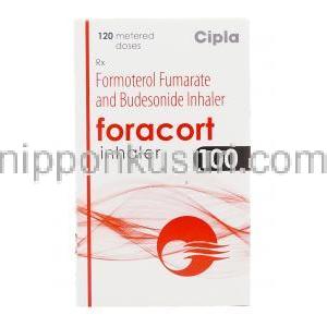 フォラコート, フマル酸ホルモテロール / ブデソニド配合 6 mcg   ブデソニド 100 mcg 吸入剤（Cipla
