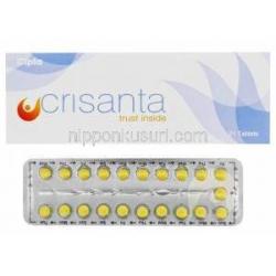 クリサンタ　Crisanta, ヤスミン　ジェネリック, ドロスピレノン 3 mg/ エチニルエストラジオール 0.03 mg 箱、錠剤
