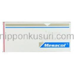 メサコール, メサラジン 400mg 錠 (Sun Pharma) 箱