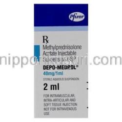 メチルプレドニゾロン酢酸エステル（デポメドロル注射） 40MG/ml 注射 2ML (Fizer) 箱