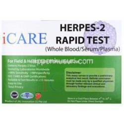 iCare 単純ヘルペスウイルス2型検査キット,箱表面情報