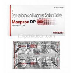 マックプロックス DP (ナプロキセン/ ドンペリドン)500mg 箱, 錠剤