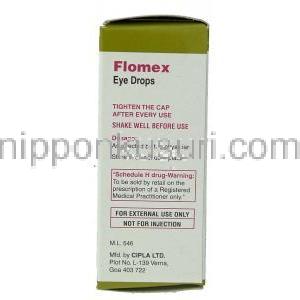 フルオロメトロン, Flomex,  0.1% w/v  5ML 点眼薬 (Cipla) 製造者情報