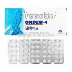 オンデム  (オンダンセトロン) 4mg 箱、錠剤