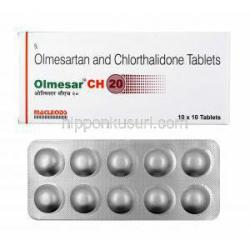 オルメサール CH (オルメサルタン/ クロルタリドン) 20mg 箱、錠剤
