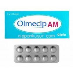 オルメシップ AM (オルメサルタン/ アムロジピン) 箱、錠剤