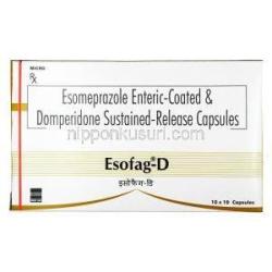 エソファグ D, ドンペリドン 30mg / エソメプラゾール 40mg, カプセル, 箱表面