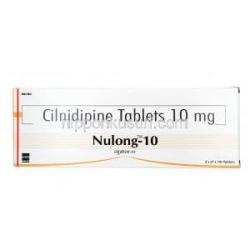 ヌロン,シルニジピン 10mg, 錠剤,箱表面