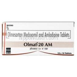 オルマト AM, オルメサルタン  20mg / アムロジピン  5mg, 錠剤, 箱表面