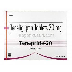 テネプリド, テネリグリプチン 20 mg, 錠剤, 箱表面