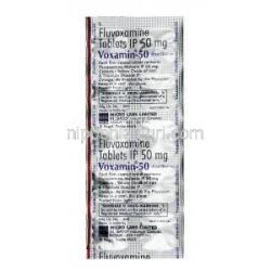 ボキサミン,フルボキサミン50 mg, 錠剤, シート情報
