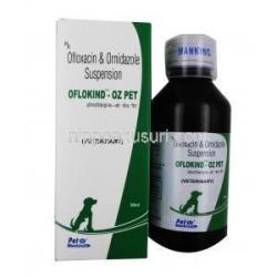 オフロカインド-OZ ペット用 経口懸濁液,  オフロキサシン / オルニダゾール, 90ml, 箱,ボトル