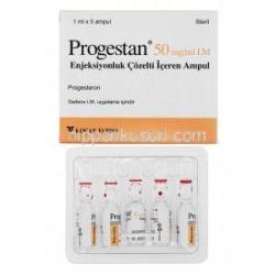 プロゲスタン 注射 (プロゲステロン) 箱、注射アンプル
