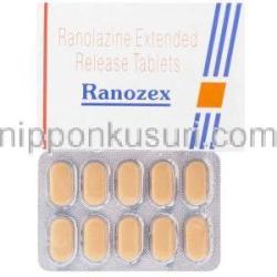 ラノラジン（慢性狭心症治療薬）, ラノゼックス Ranozex,　錠