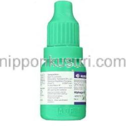 ブリモニジン酒石酸塩（アルファガン）2mg/ml 5ml 点眼薬 箱 (Allergan) ボトル・成分