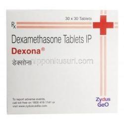 デキソナ, デキサメタゾン 0.5 mg, 箱表面