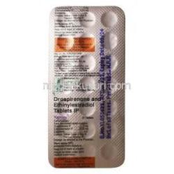 ヤミニ, ドロスピレノン 3 mg/ エチニルエストラジオール 0.03mg, 21錠, 製造元：Lupin,シート情報