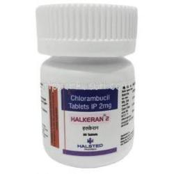 ハルケラン 2,クロラムブシル 2mg, 30錠, 製造元：Halsted Pharma, ボトル表面