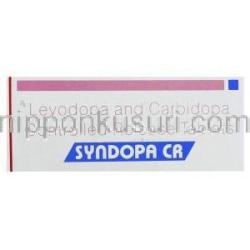 シンンドーパCR Syndoopa CR, レボドパ・カルビドパ・配合200mg/50mg 錠 (Sun Phrma) 箱