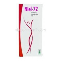 Niel-72, ミレーナ ジェネリック, レボノルゲストレル1.5mg 錠 (Cipla) 箱