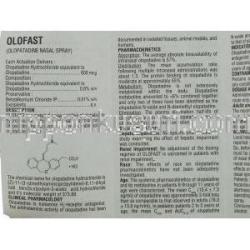 オロパタジン塩酸塩（パタネーゼジェネリック）, オロファーストOlofast 600mcg 点鼻薬 (Sun Pharma) 情