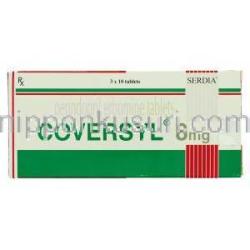 コバシル Coversyl, ペリンドプリル 8mg 錠 (Serdia Pharma) 箱